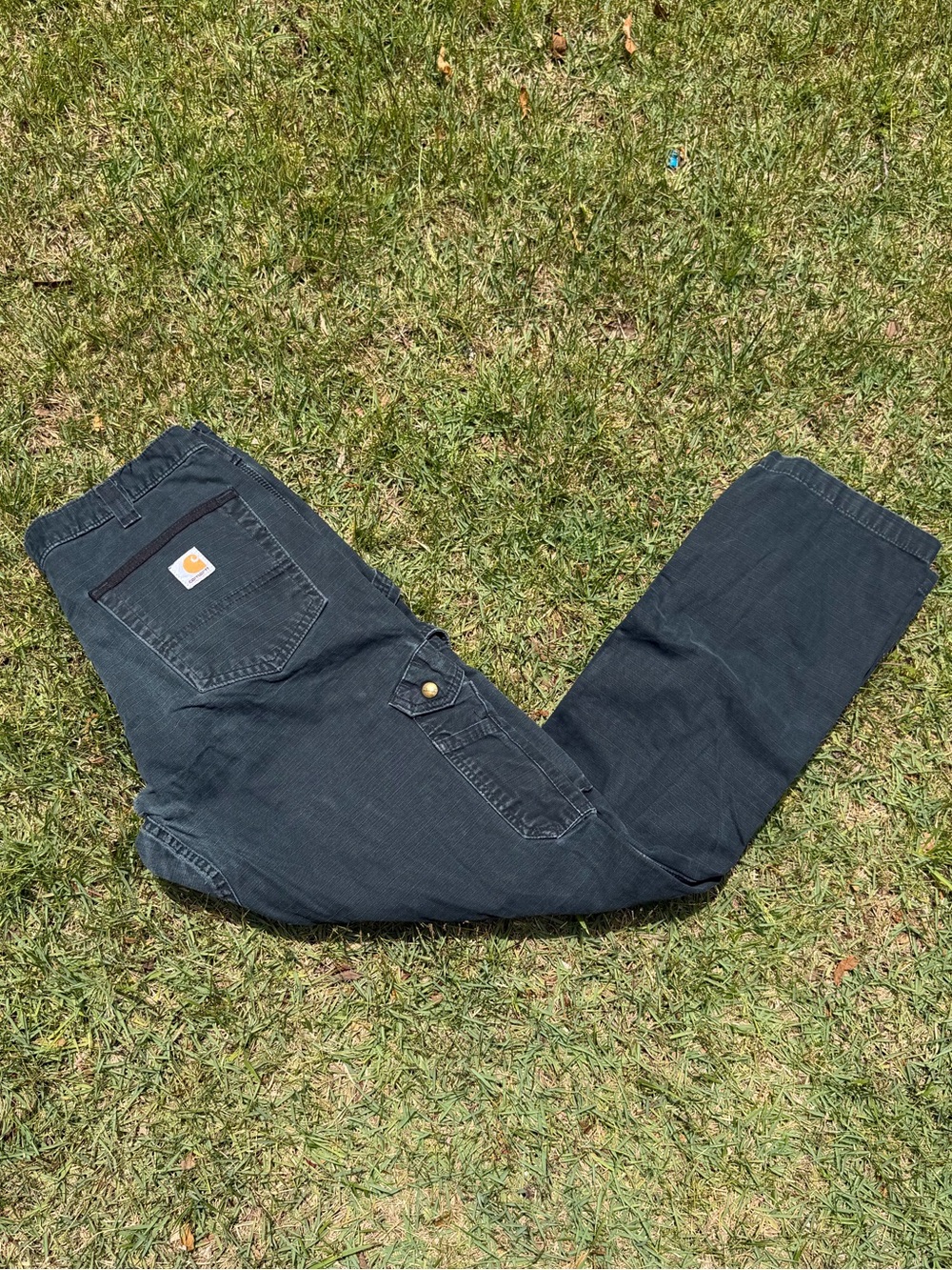 Carhartt Men’s Black Cargo Work Pants with Utility Pocket- Relaxed Fit